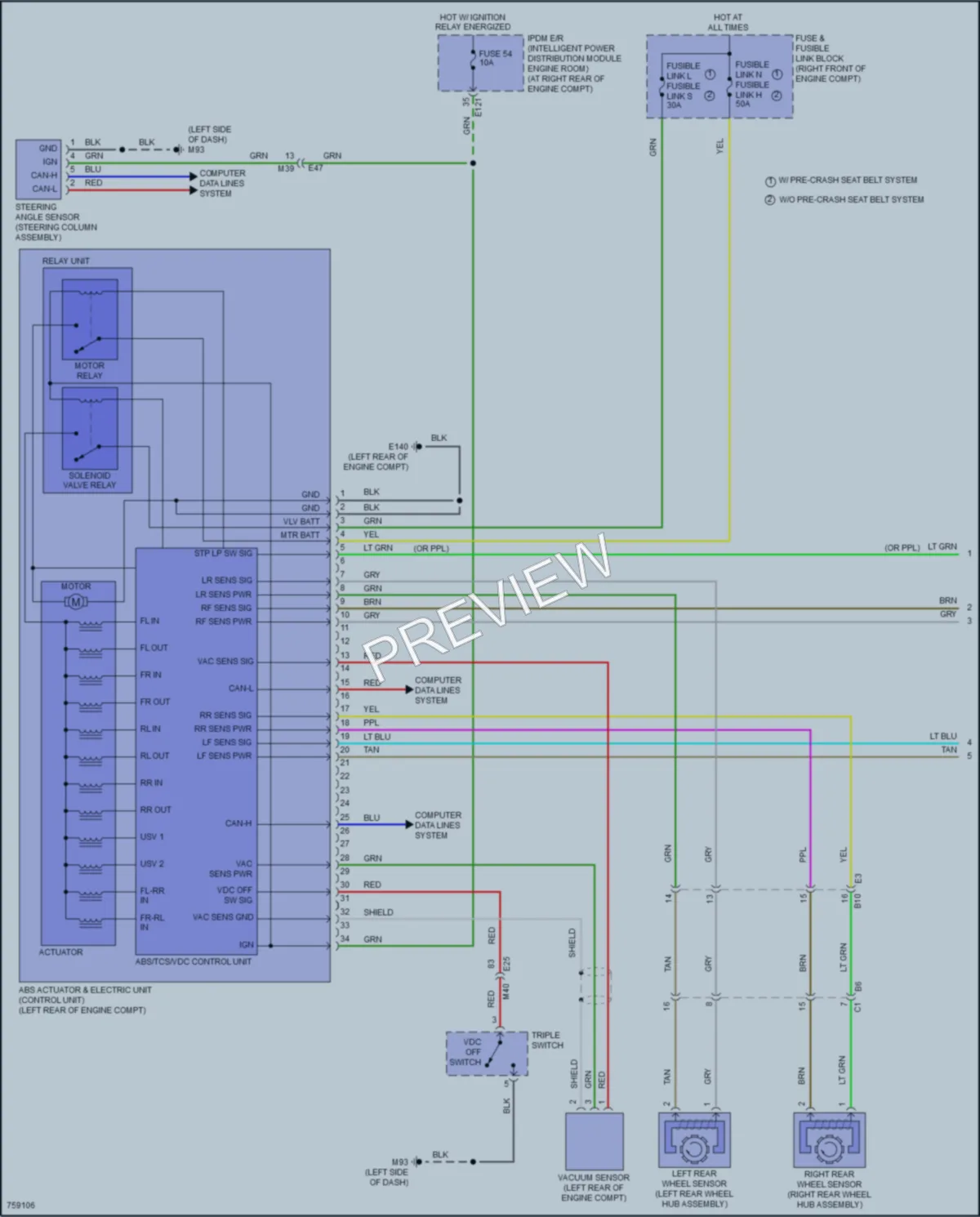 2021 Infiniti Q60 Anti Lock Brakes wiring diagram preview