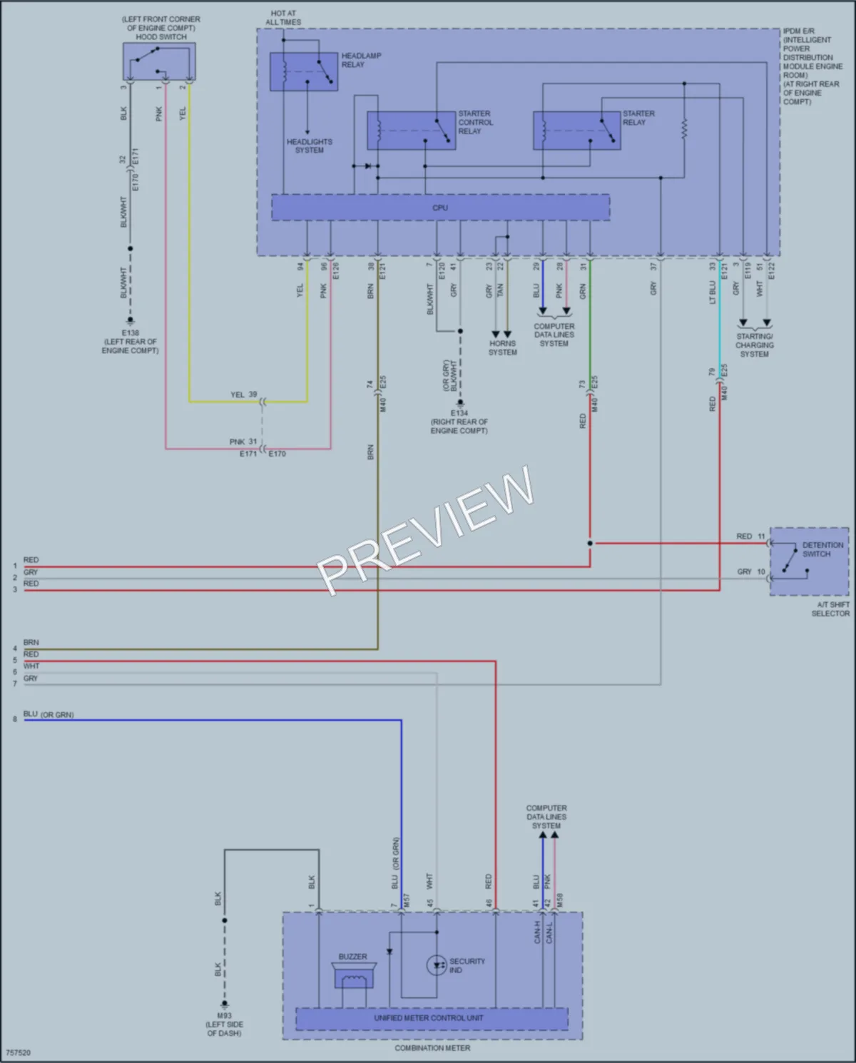 2021 Infiniti Q60 Anti Theft wiring diagram preview