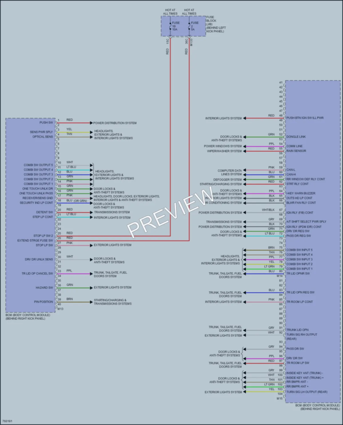 2021 Infiniti Q60 Body Control Modules wiring diagram preview