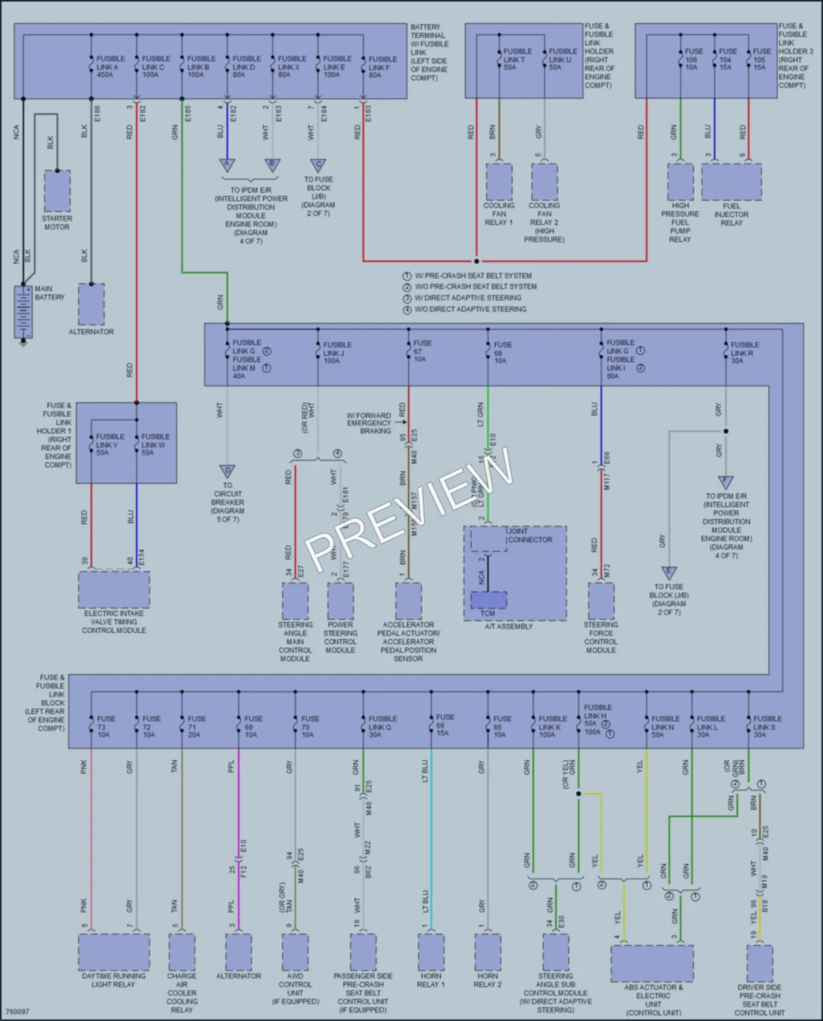 2021 Infiniti Q60 Power Distribution wiring diagram preview