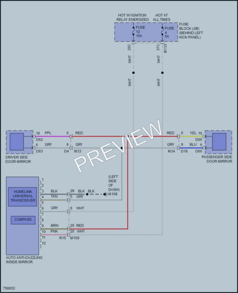 2021 Infiniti Q60 Power Mirrors wiring diagram preview