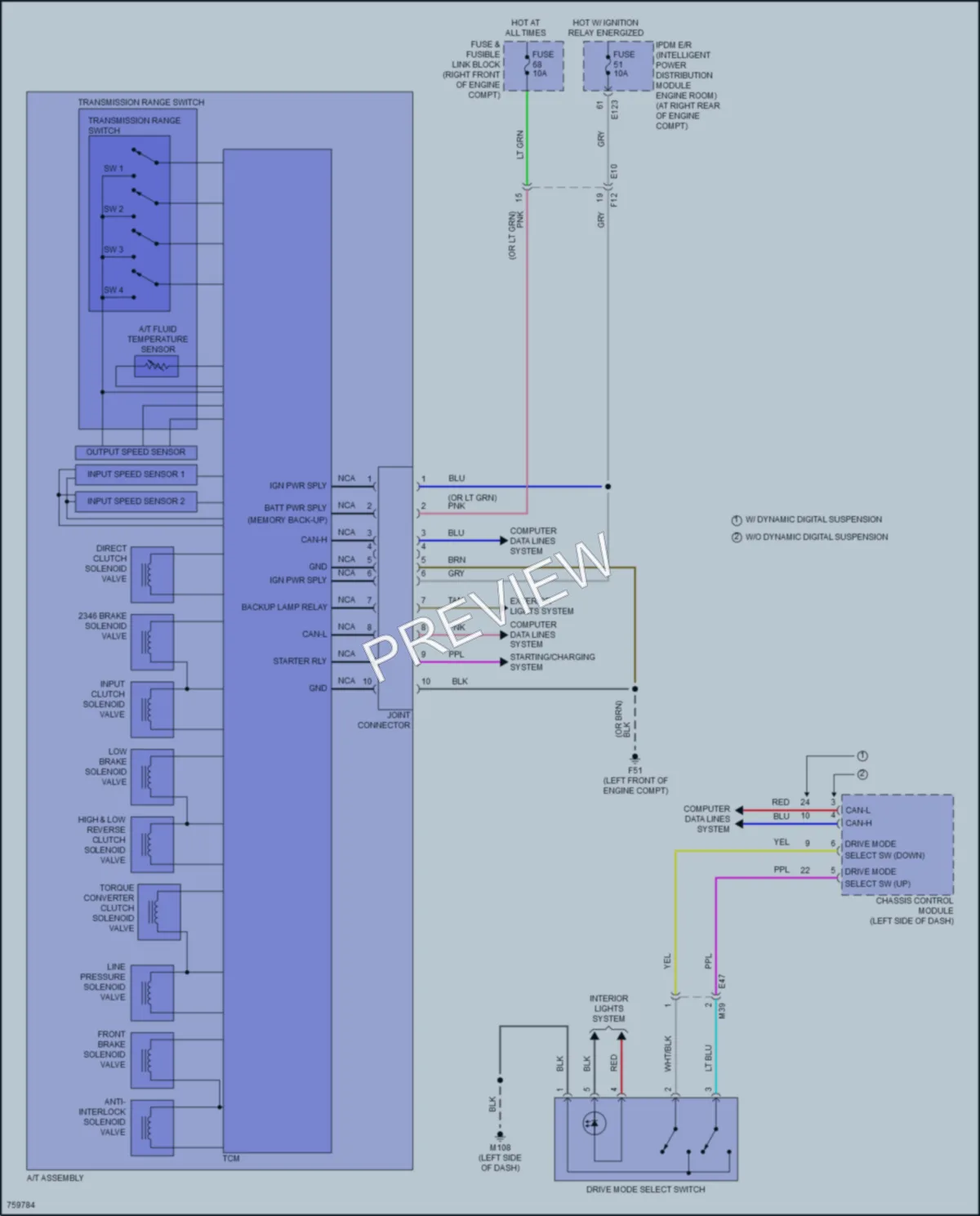 2021 Infiniti Q60 Transmission wiring diagram preview