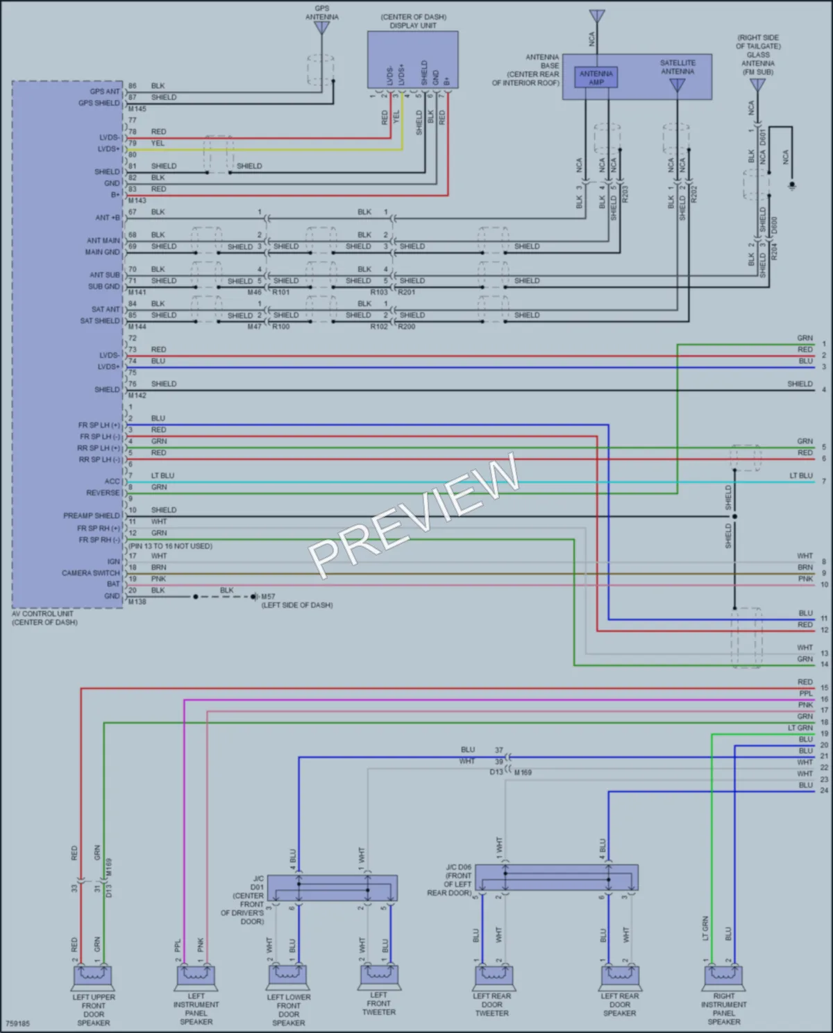 2021 Infiniti QX50 Radio wiring diagram preview