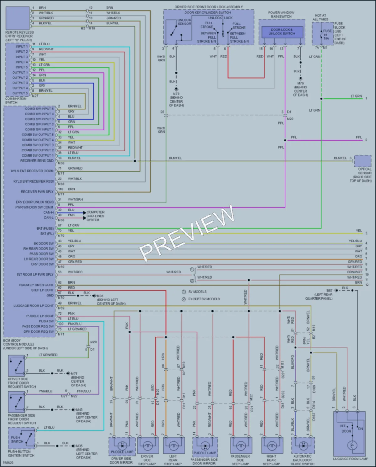 2021 Infiniti QX80 Interior Lights wiring diagram preview