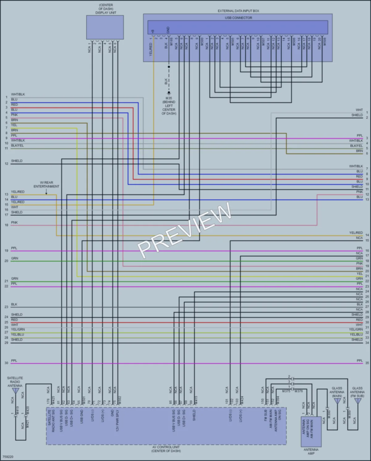 2021 Infiniti QX80 Radio wiring diagram preview