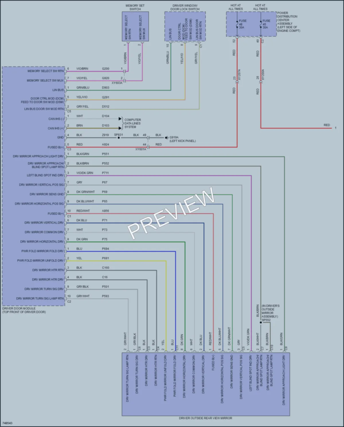 2021 Jeep Cherokee Memory Systems wiring diagram preview