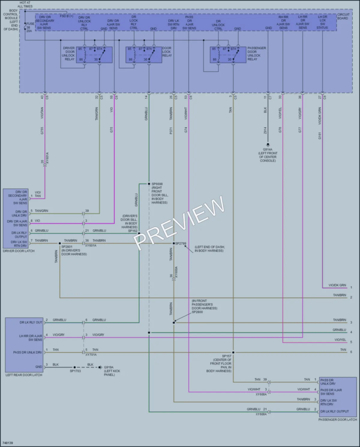2021 Jeep Cherokee Power Door Locks wiring diagram preview