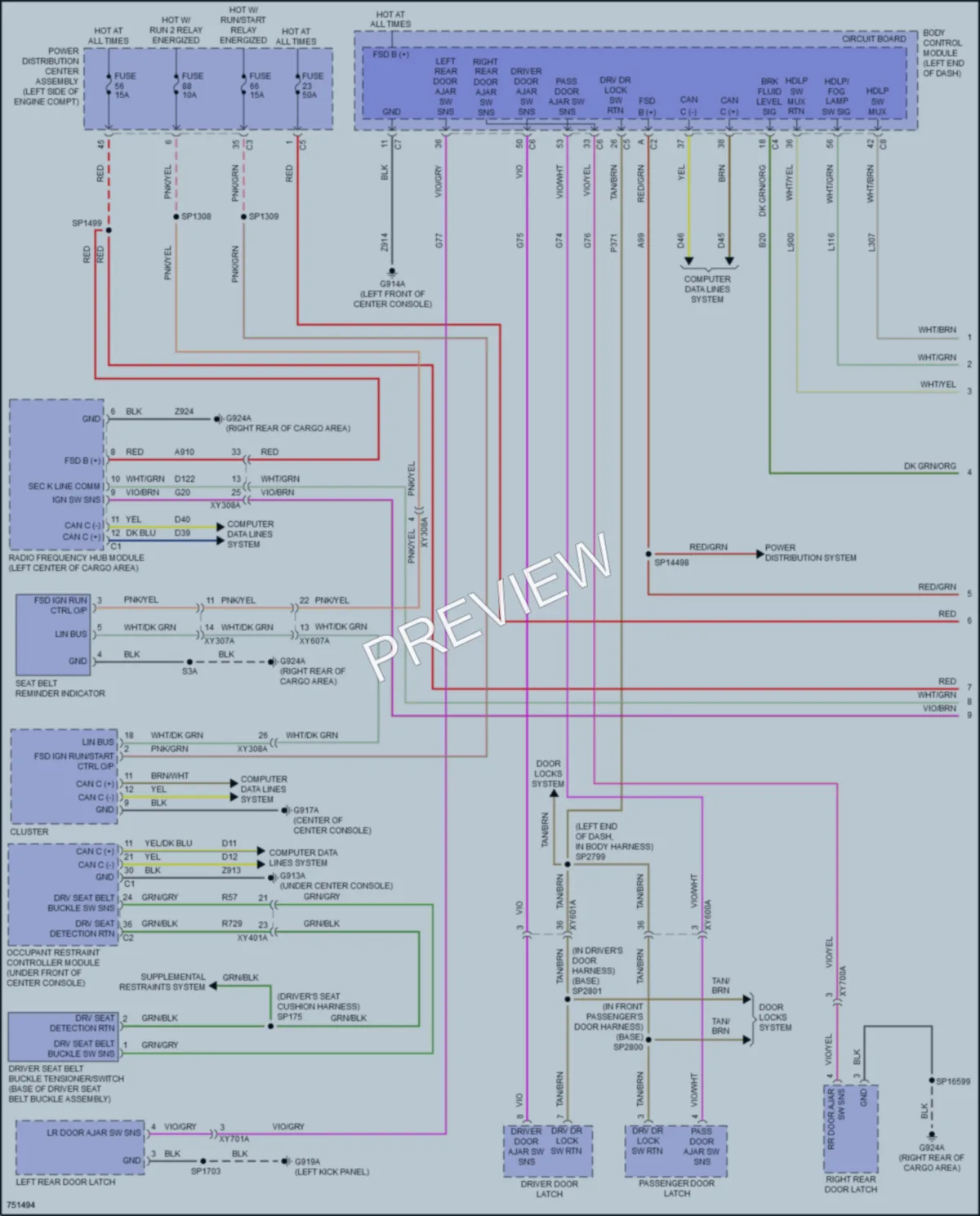 2021 Jeep Cherokee Warning Systems wiring diagram preview