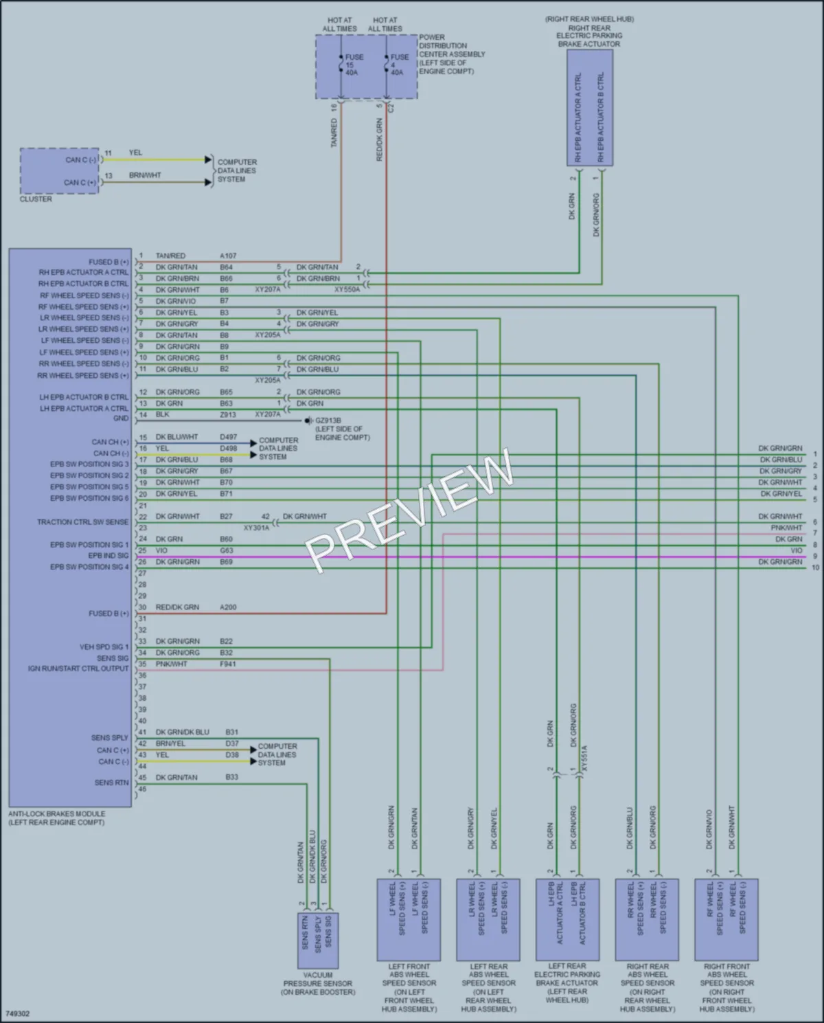 2021 Jeep Compass Anti Lock Brakes wiring diagram preview