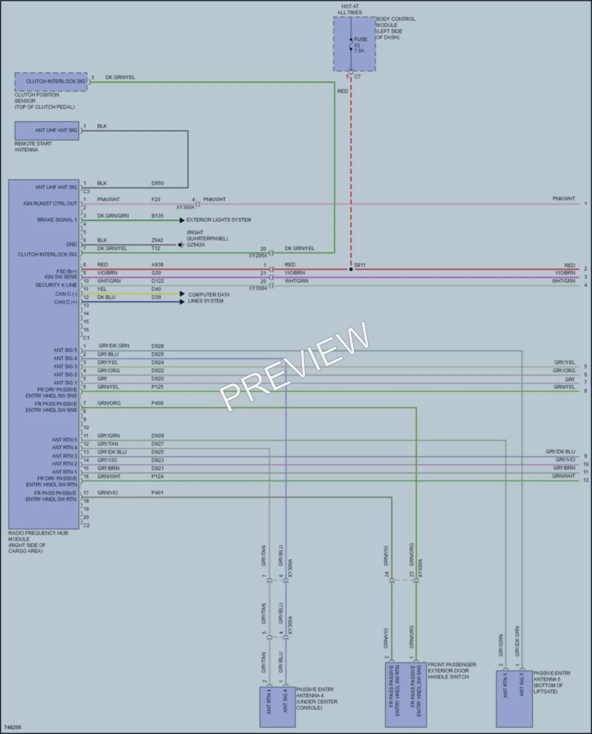 2021 Jeep Compass Anti Theft wiring diagram preview