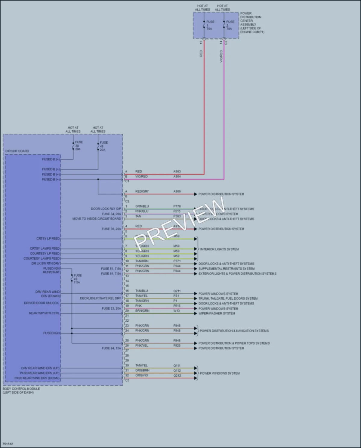 2021 Jeep Compass Body Control Modules wiring diagram preview