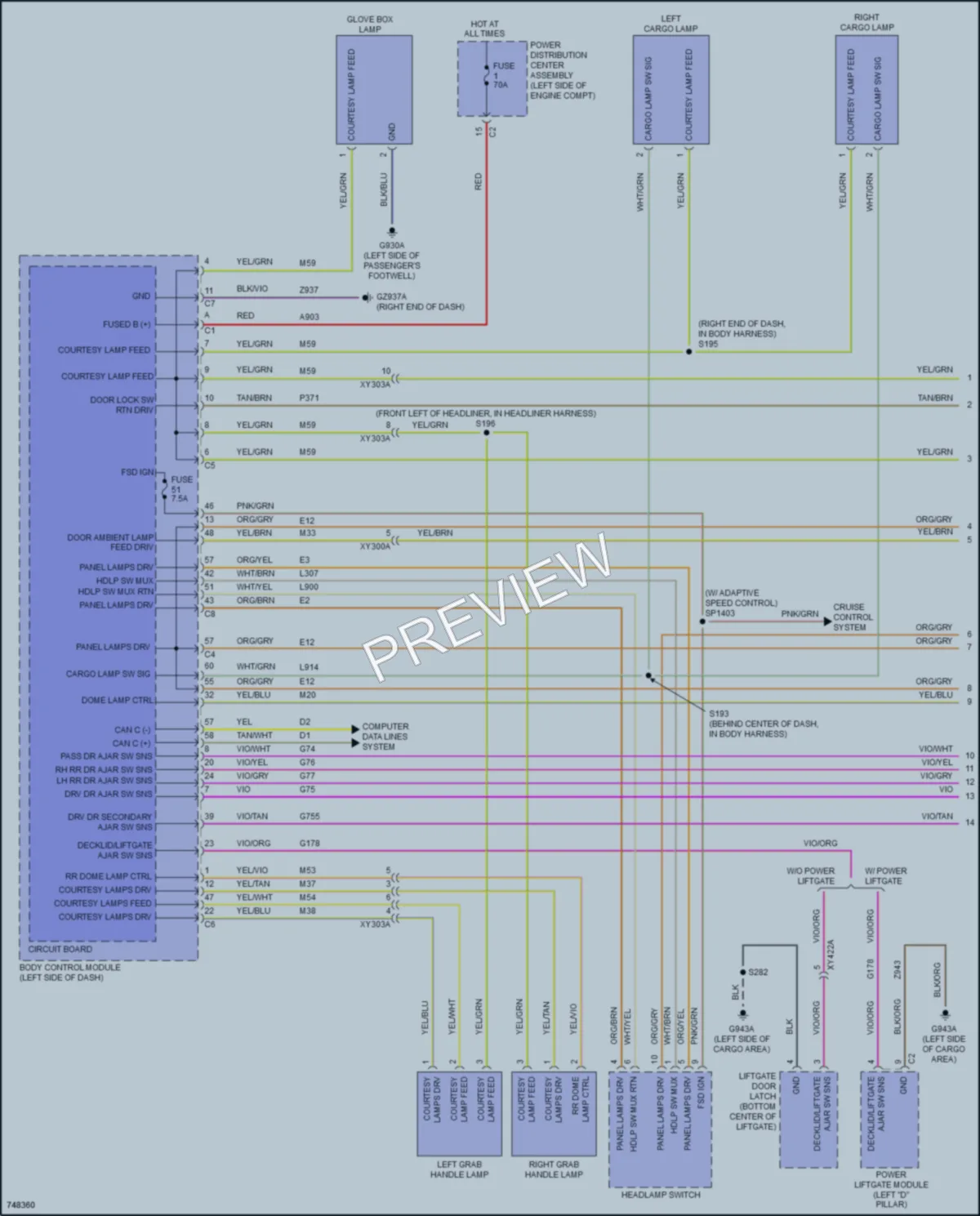 2021 Jeep Compass Interior Lights wiring diagram preview