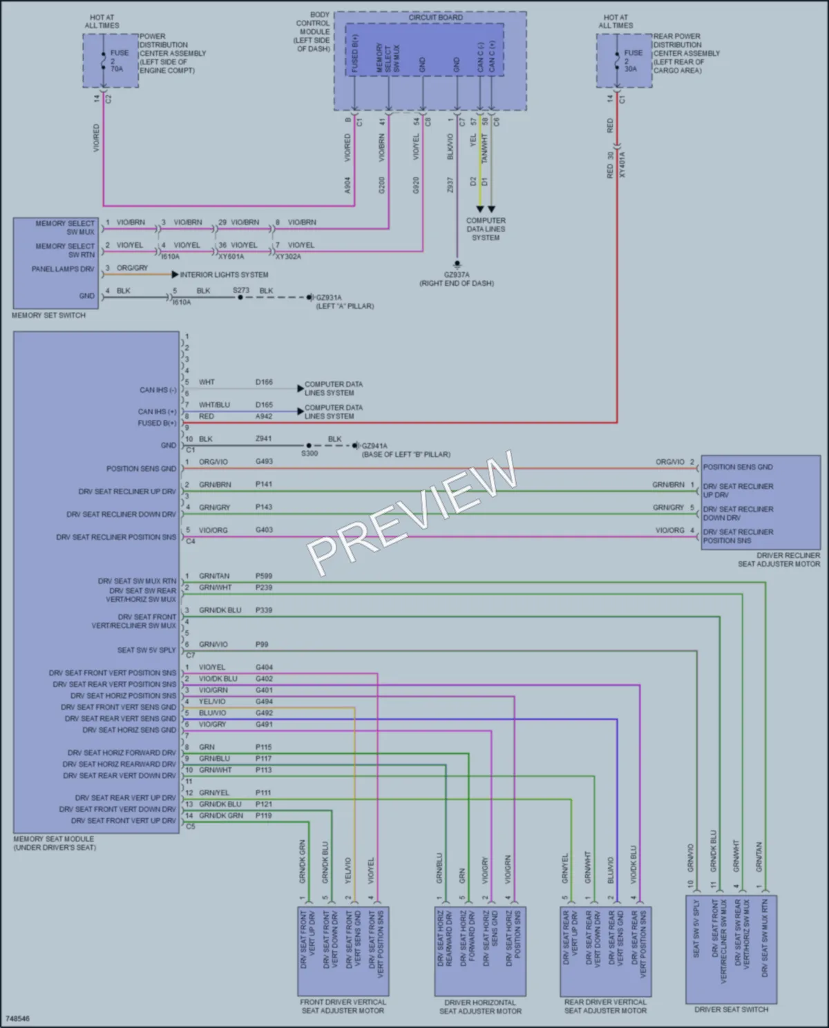 2021 Jeep Compass Memory Systems wiring diagram preview