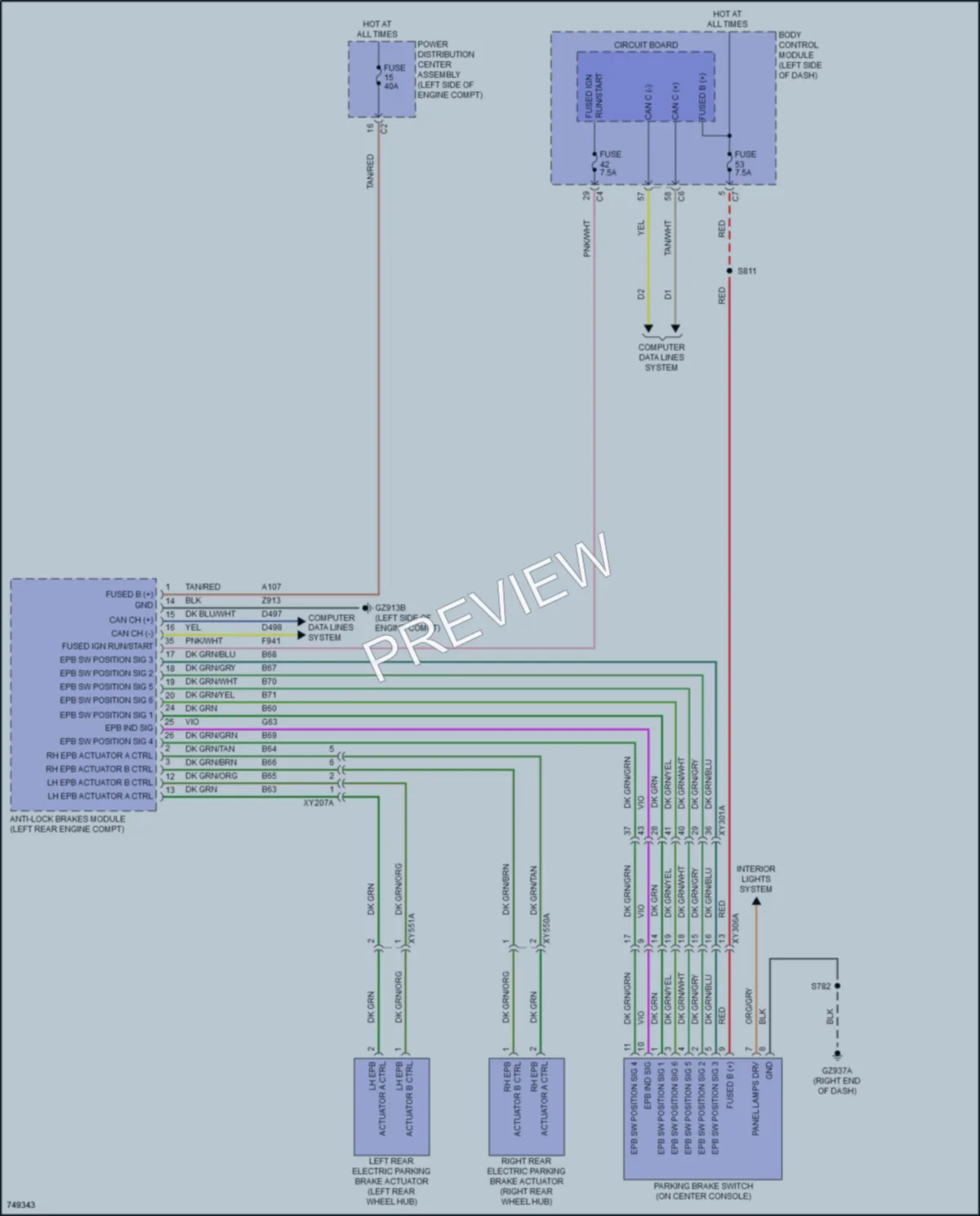 2021 Jeep Compass Shift Interlock wiring diagram preview