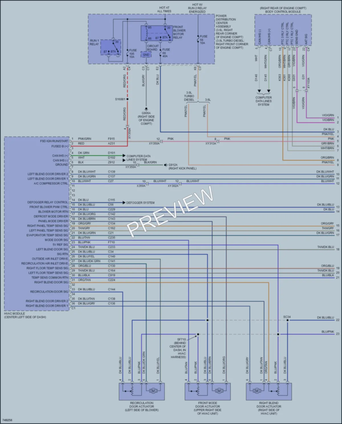 2021 Jeep Gladiator Air Conditioning wiring diagram preview
