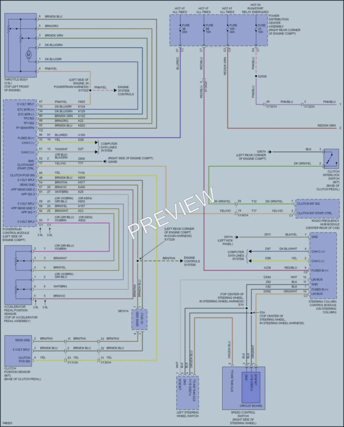 2021 Jeep Gladiator Cruise Control wiring diagram preview