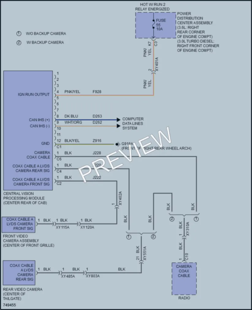 2021 Jeep Gladiator Navigation wiring diagram preview