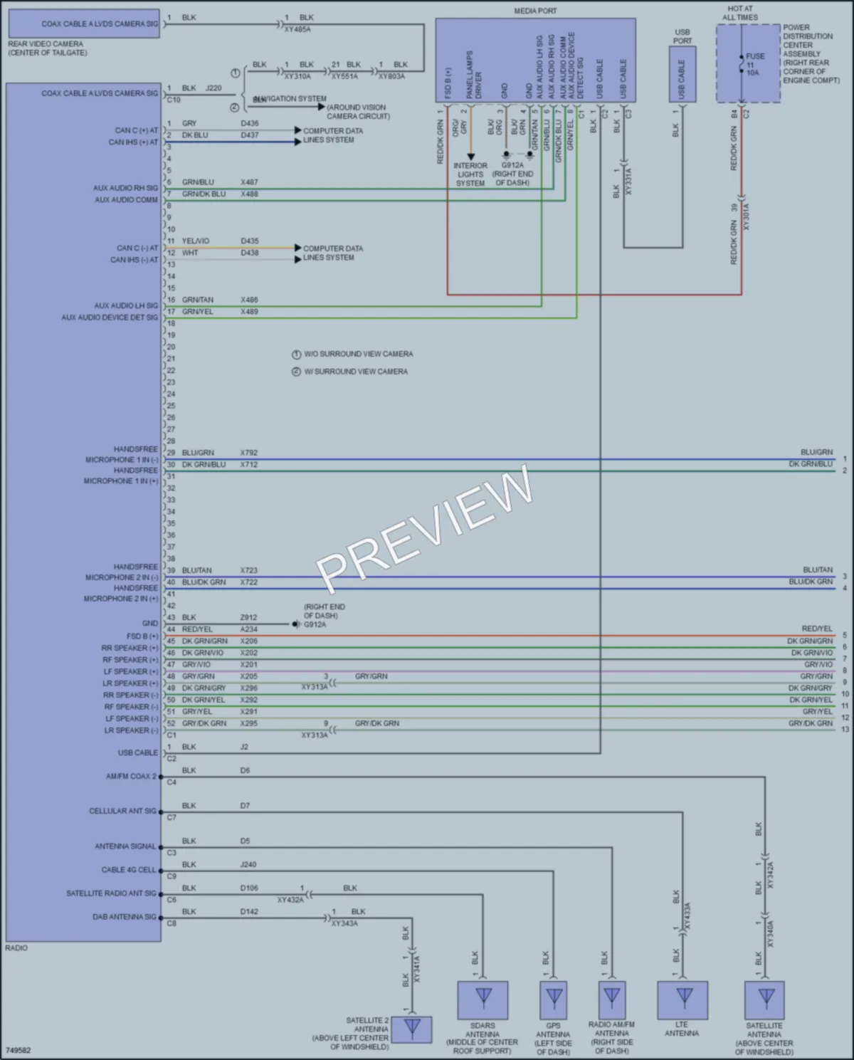 2021 Jeep Gladiator Radio wiring diagram preview
