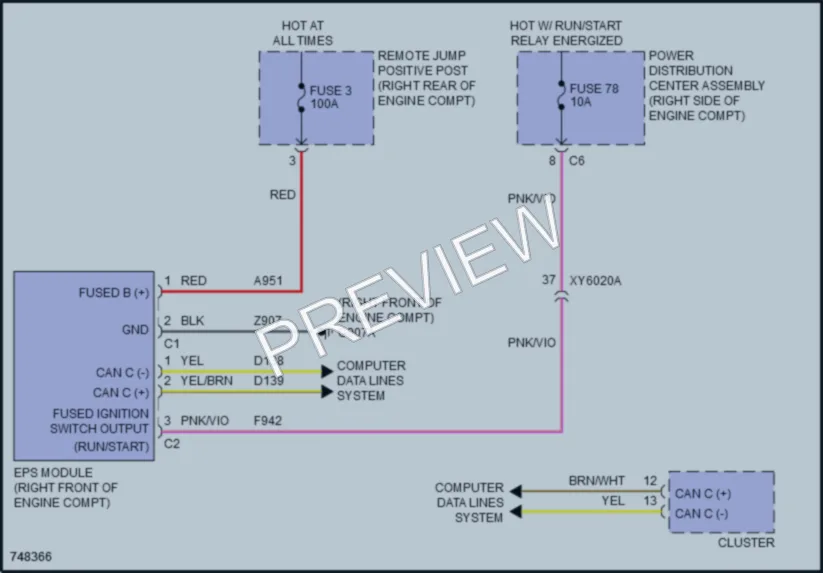 2021 Jeep GrandCherokee Electronic Power Steering wiring diagram preview