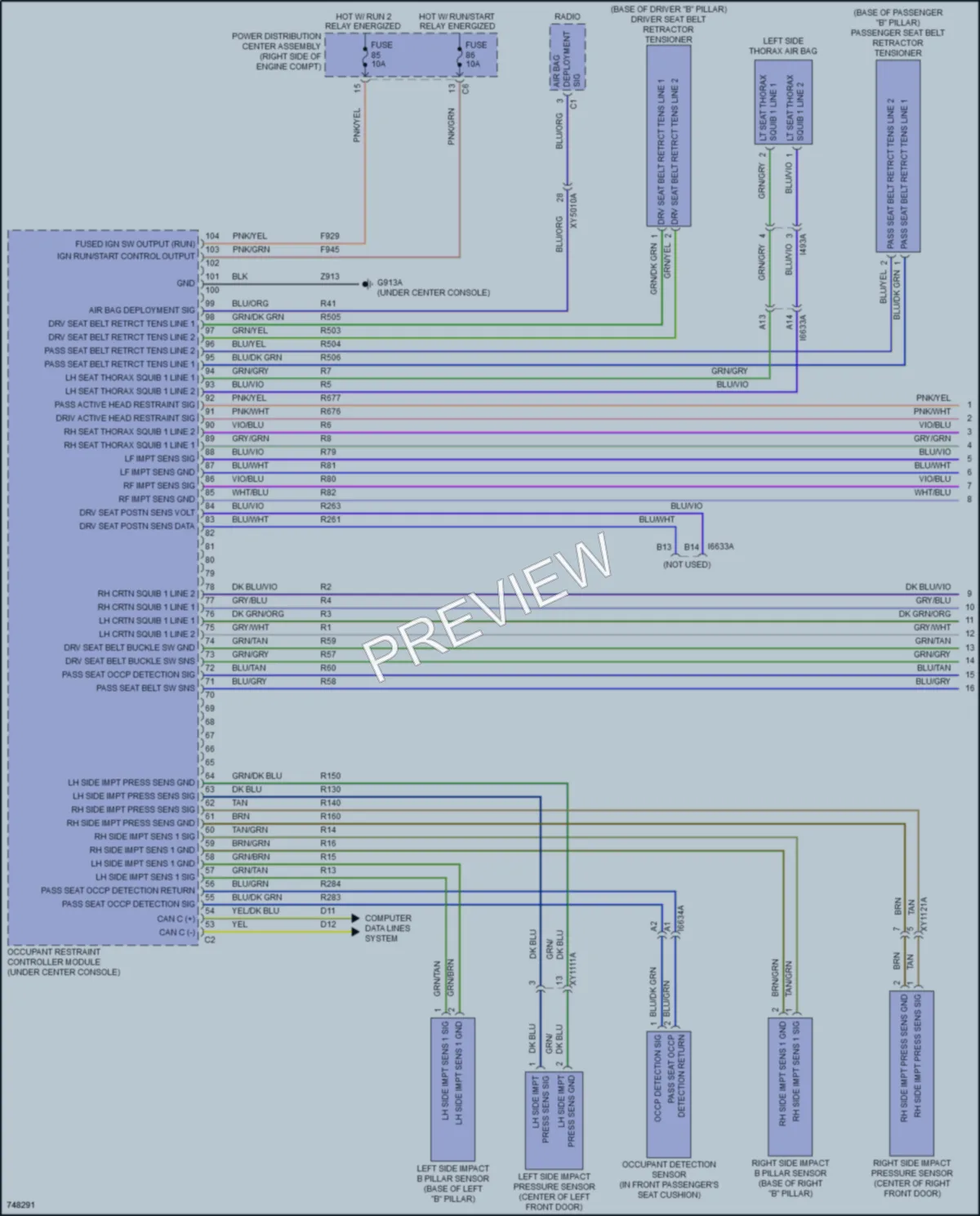 2021 Jeep GrandCherokee Supplemental Restraints wiring diagram preview
