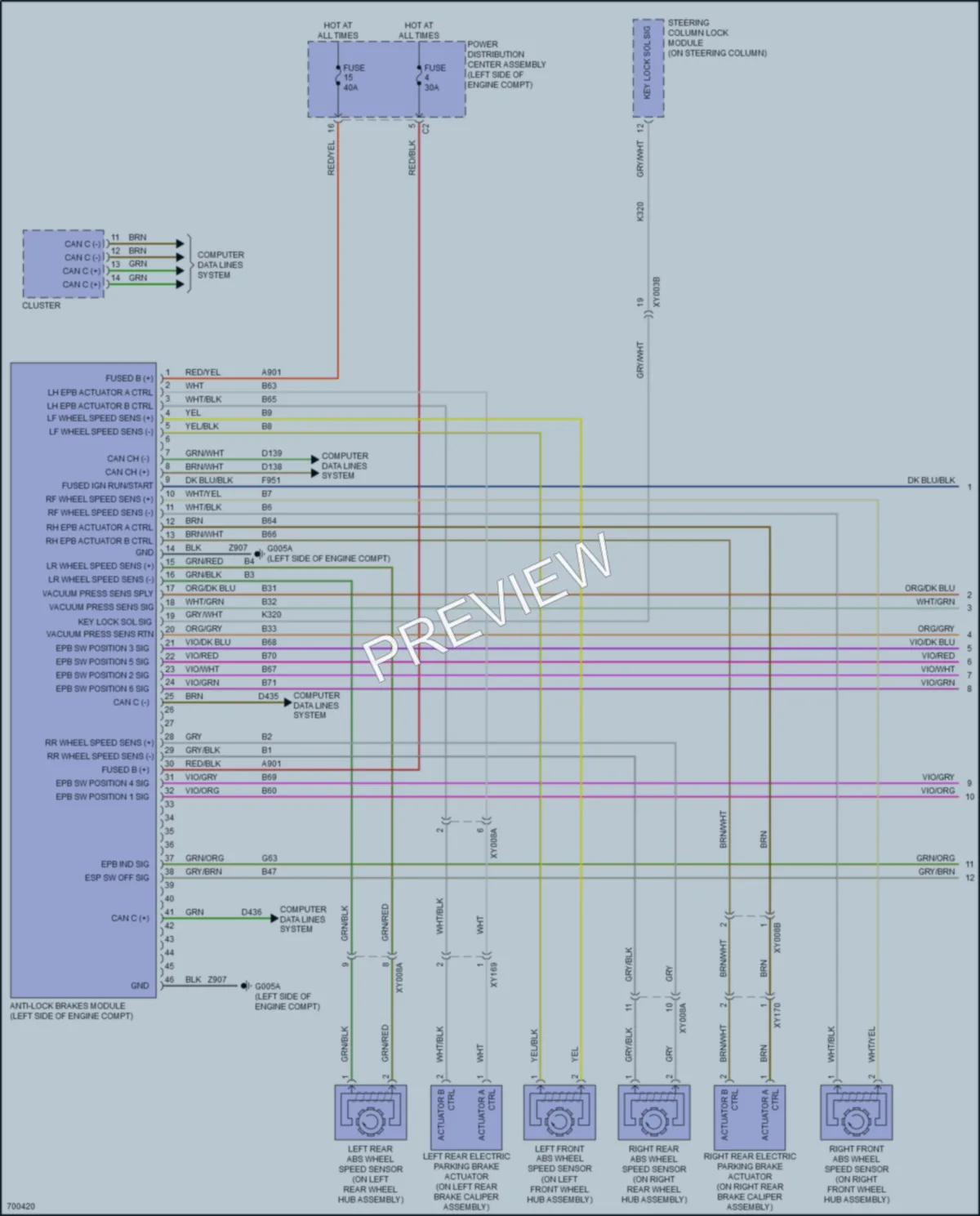 2021 Jeep Renegade Anti Lock Brakes wiring diagram preview
