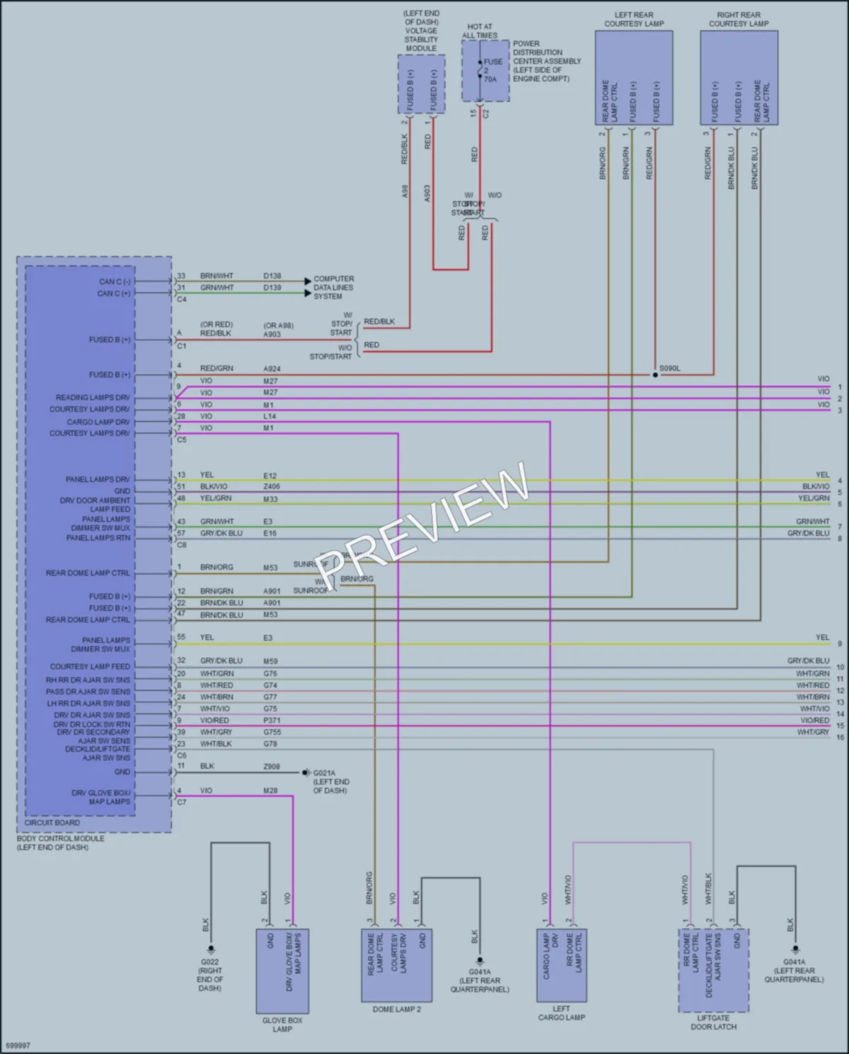 2021 Jeep Renegade Interior Lights wiring diagram preview