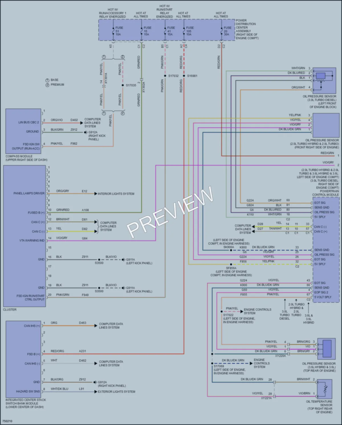 2021 Jeep WranglerUnlimited Instrument Cluster wiring diagram preview