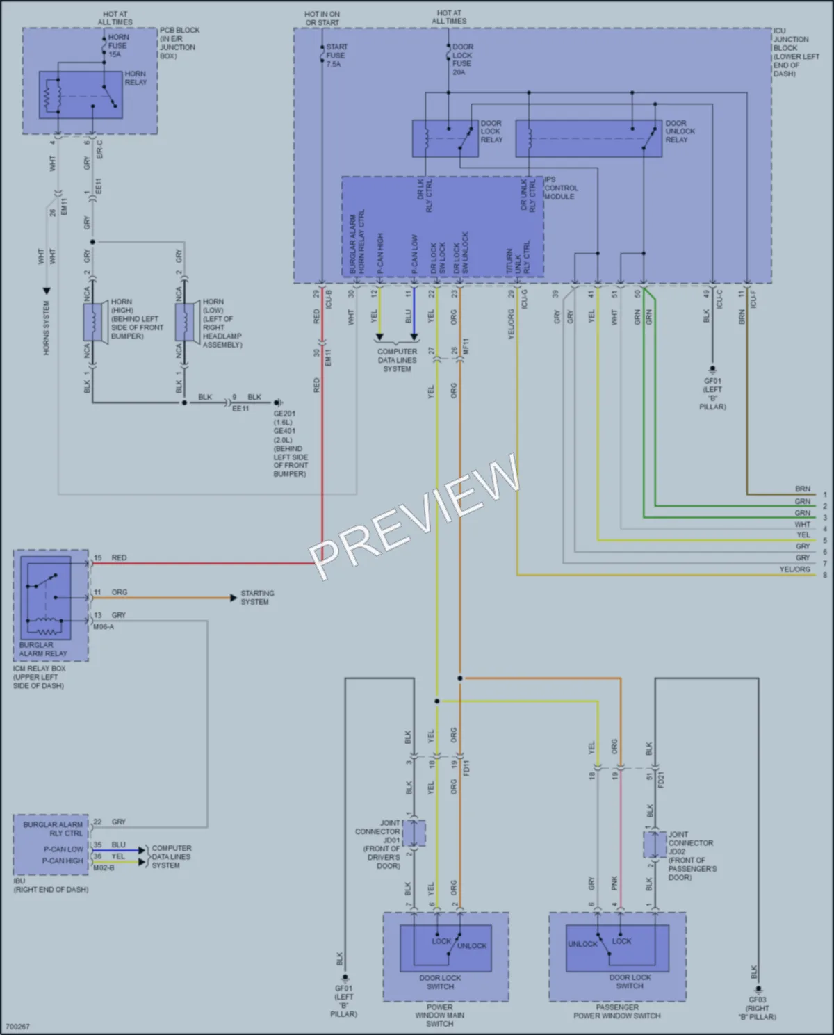 2021 Kia Forte Anti Theft wiring diagram preview