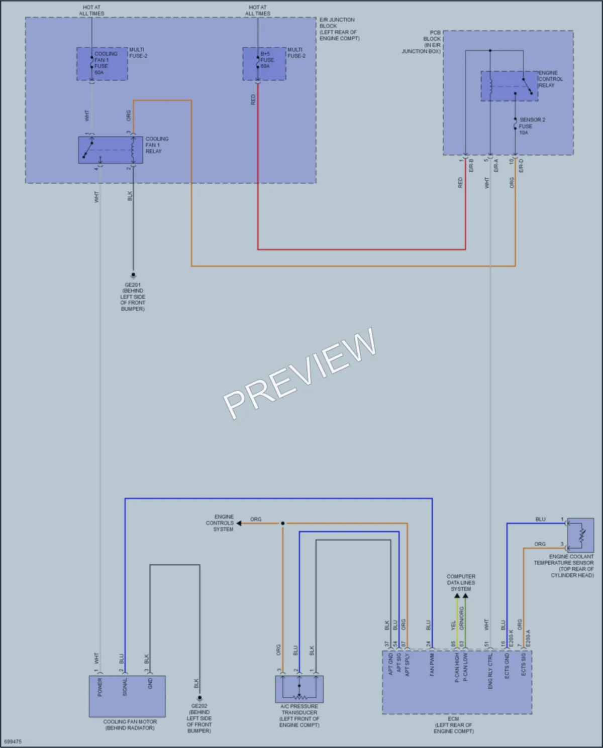 2021 Kia Forte Cooling Fan wiring diagram preview