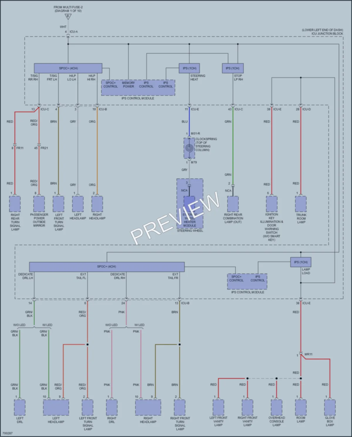 2021 Kia Forte Power Distribution wiring diagram preview