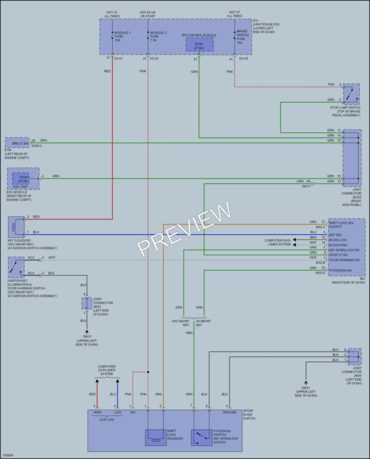2021 Kia Forte Shift Interlock wiring diagram preview