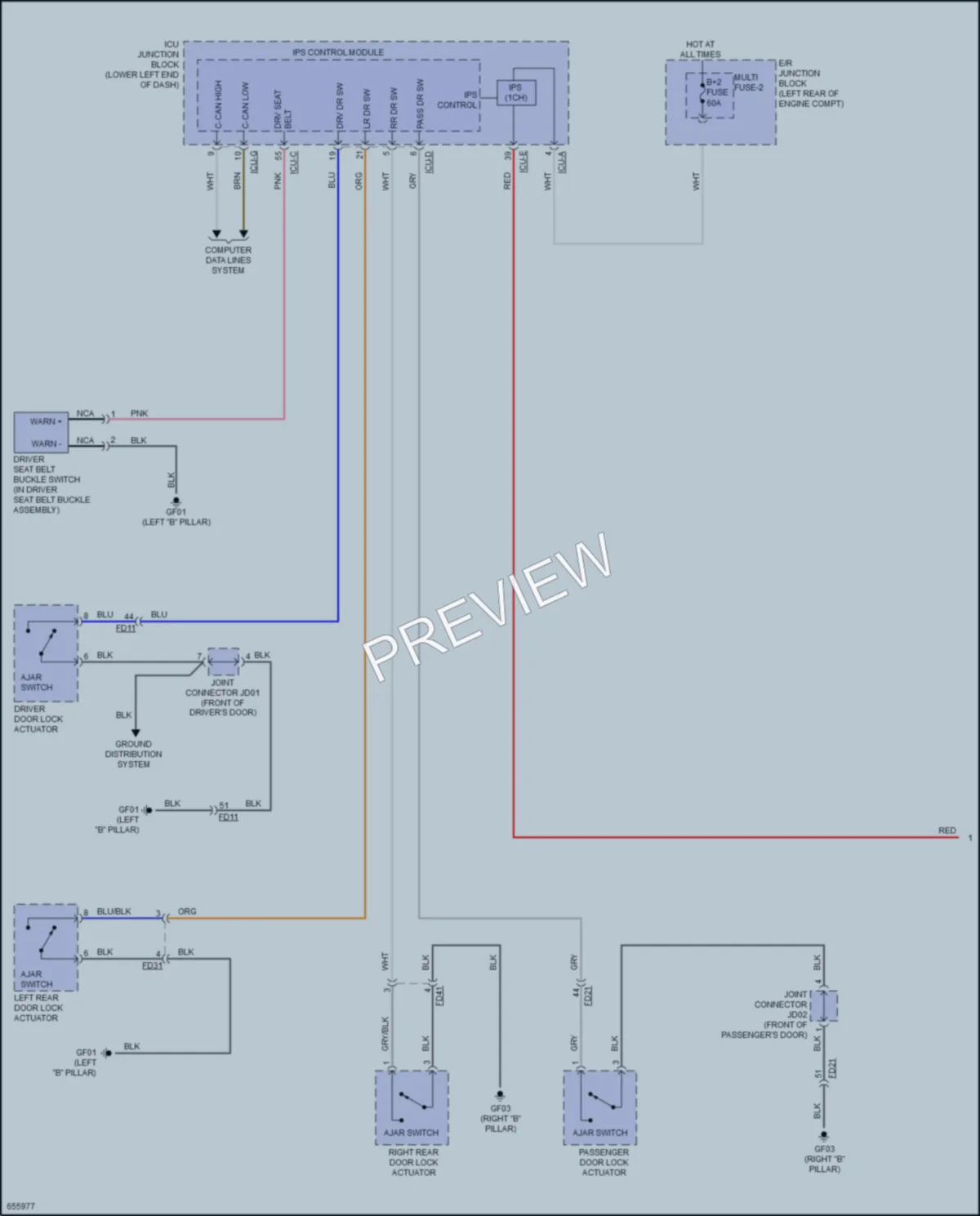 2021 Kia Forte Warning Systems wiring diagram preview