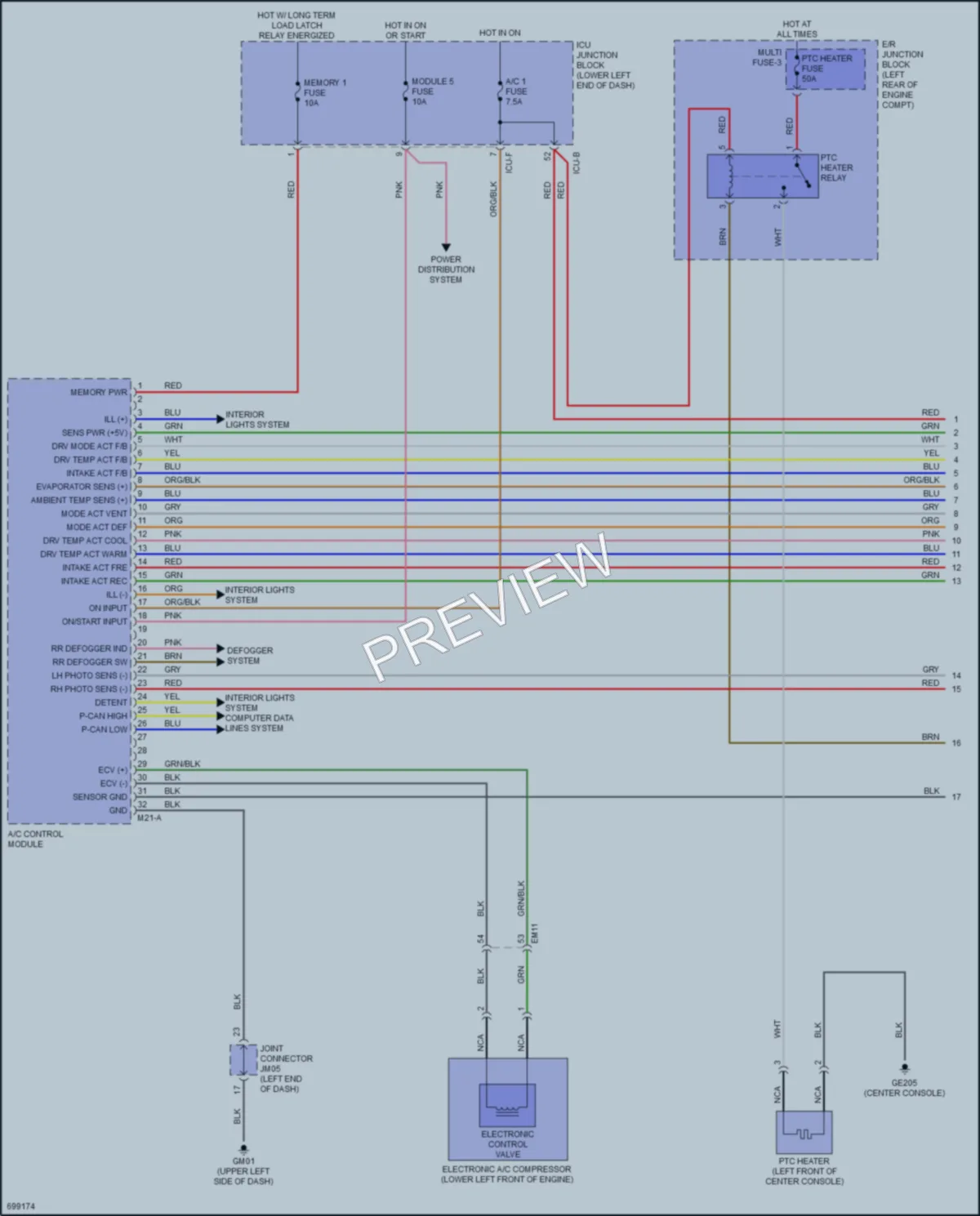 2021 Kia Forte5 Air Conditioning wiring diagram preview