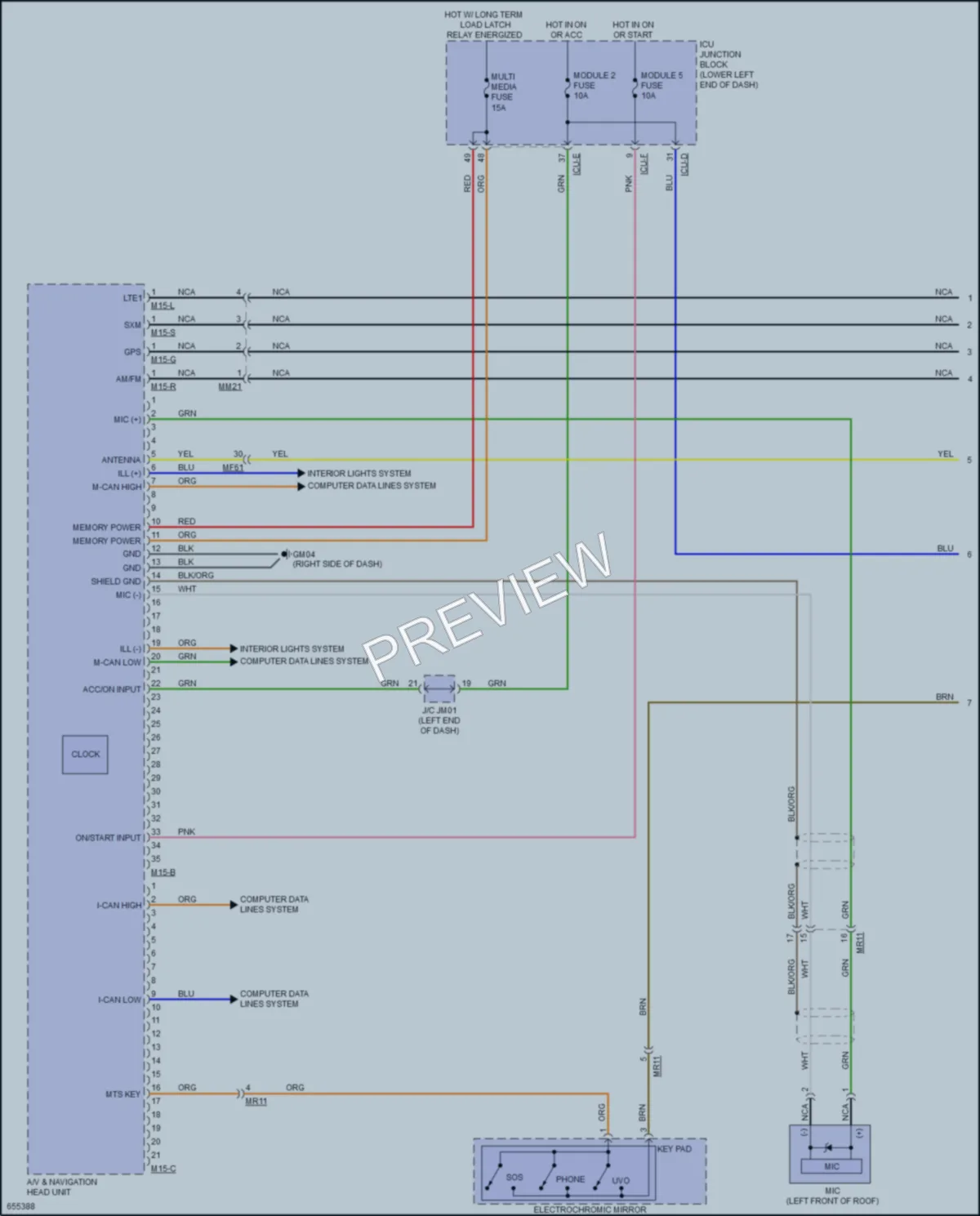 2021 Kia Forte5 Radio wiring diagram preview