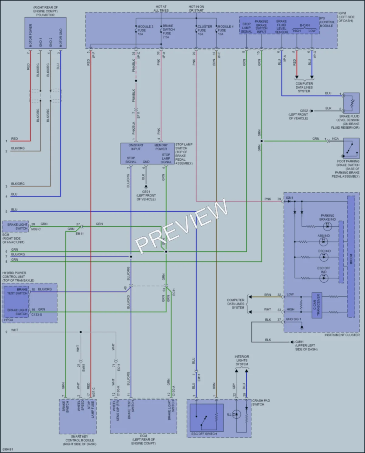 2021 Kia Niro Anti Lock Brakes wiring diagram preview