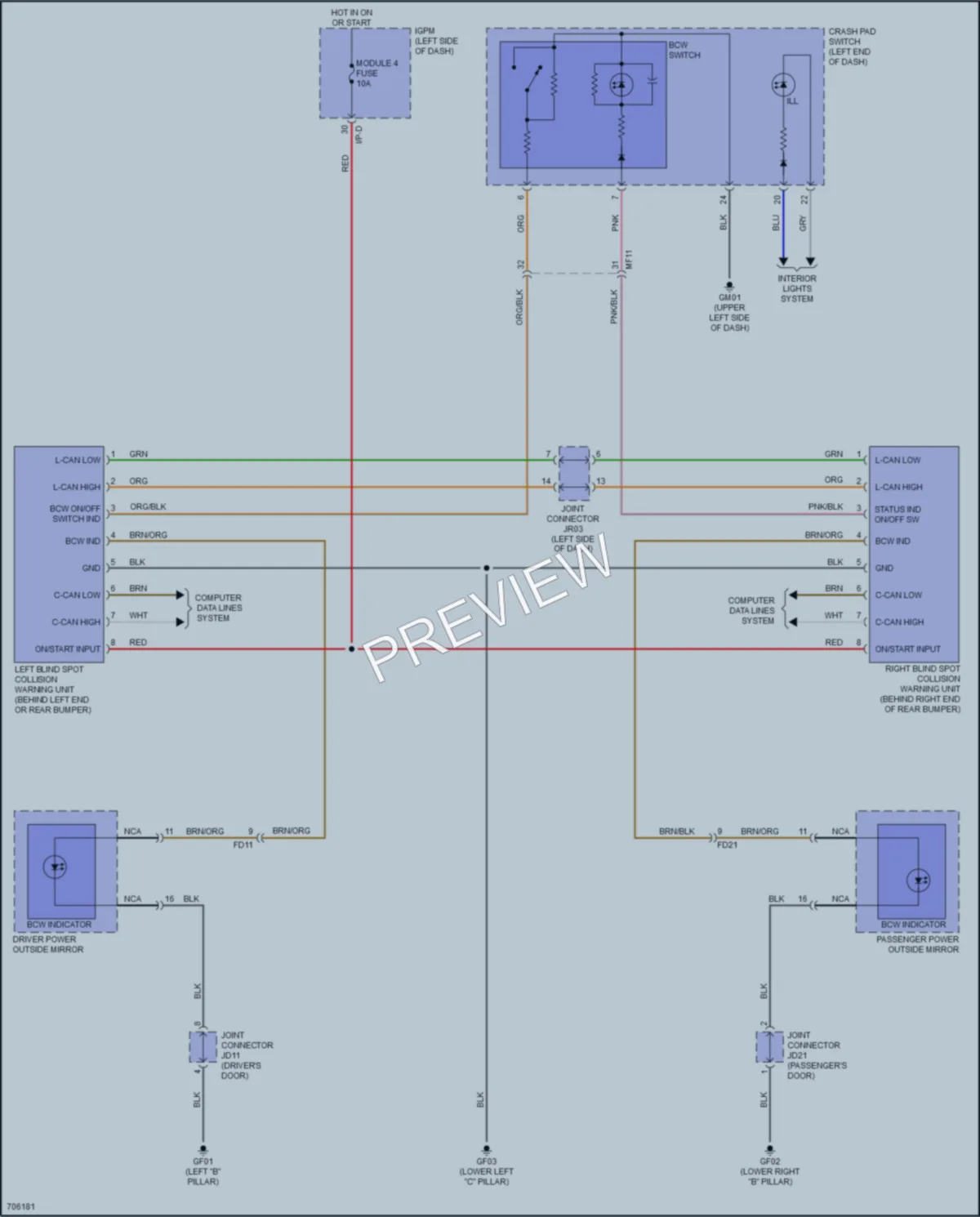 2021 Kia Niro Navigation wiring diagram preview