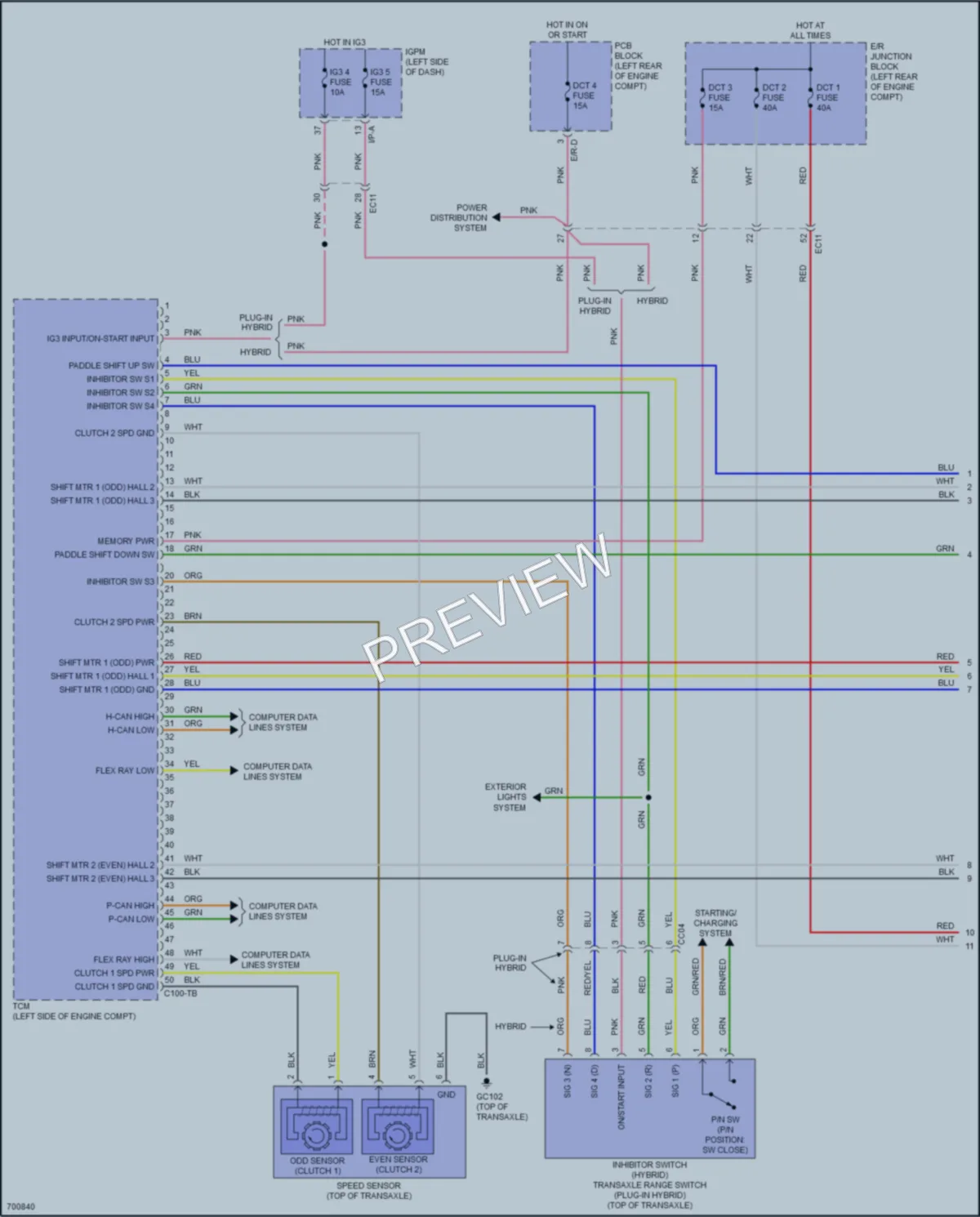 2021 Kia Niro Transmission wiring diagram preview