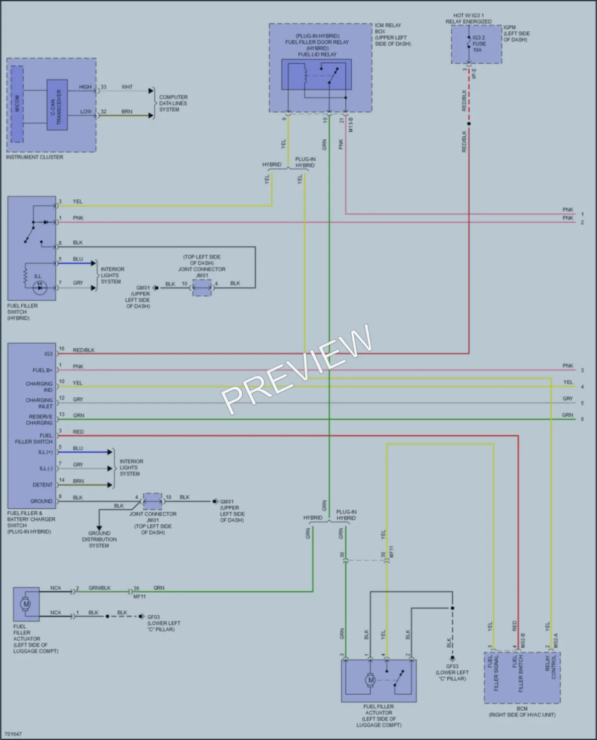 2021 Kia Niro Trunk Tailgate Fuel Door wiring diagram preview