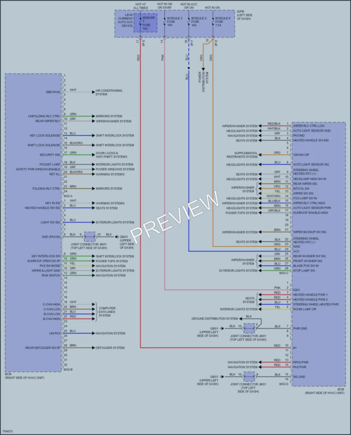 2021 Kia NiroPlugIn Body Control Modules wiring diagram preview