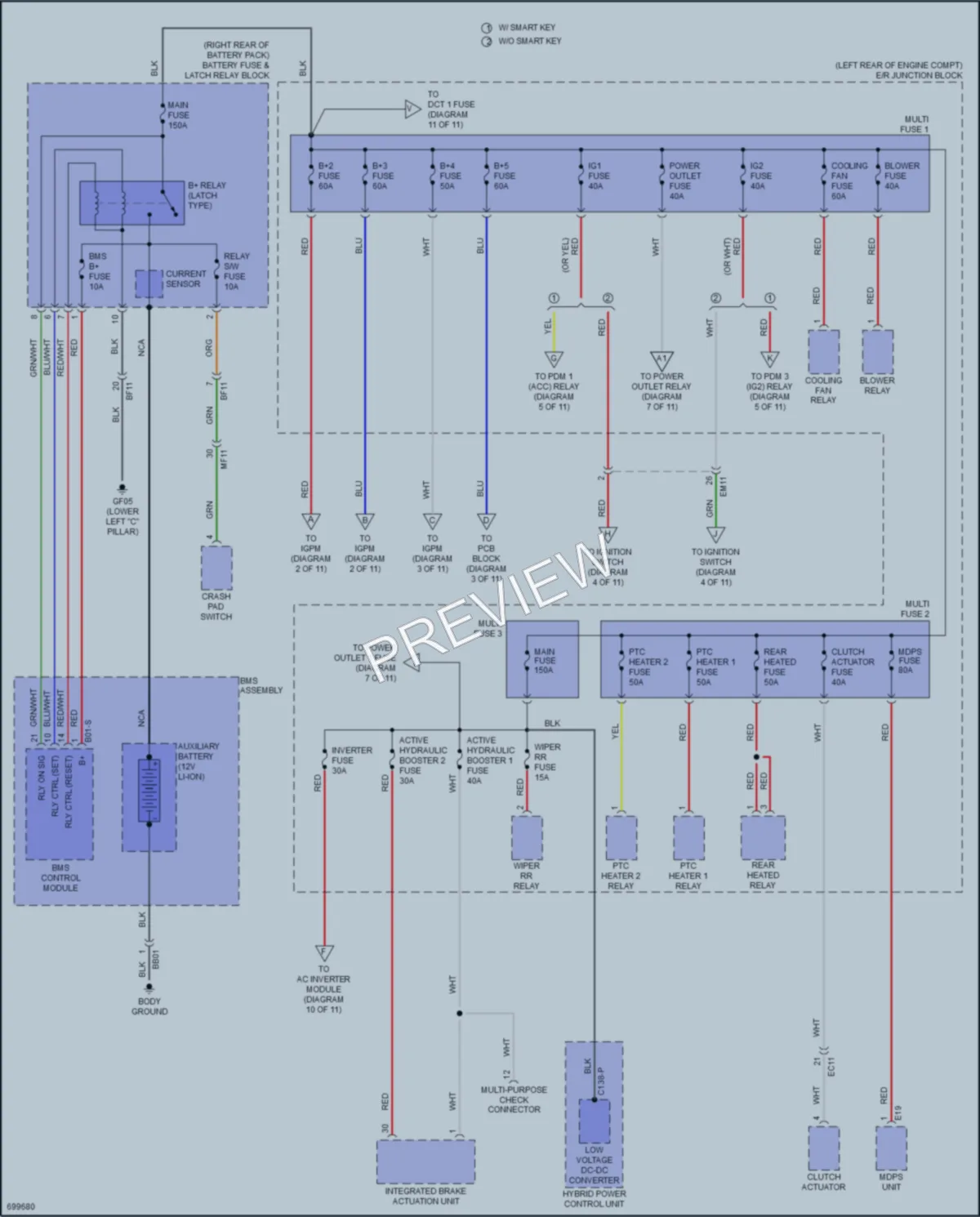 2021 Kia NiroPlugIn Power Distribution wiring diagram preview