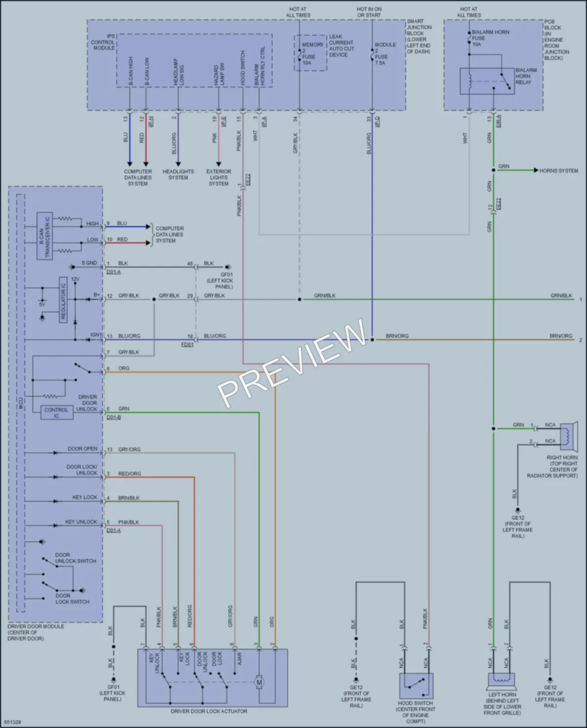 2021 Kia Sedona Anti Theft wiring diagram preview