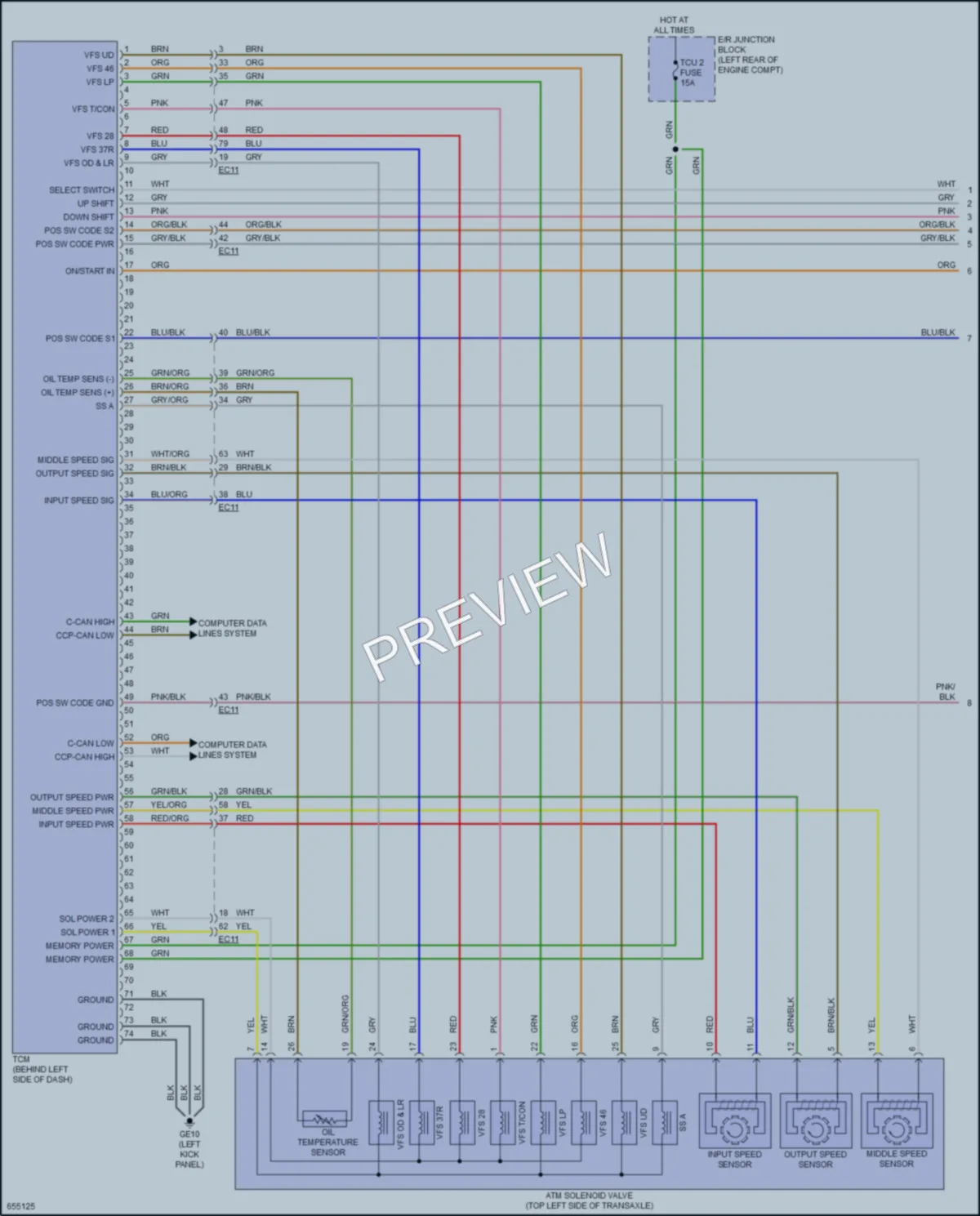 2021 Kia Sedona Transmission wiring diagram preview