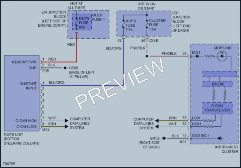 2021 Kia Soul Electronic Power Steering wiring diagram preview