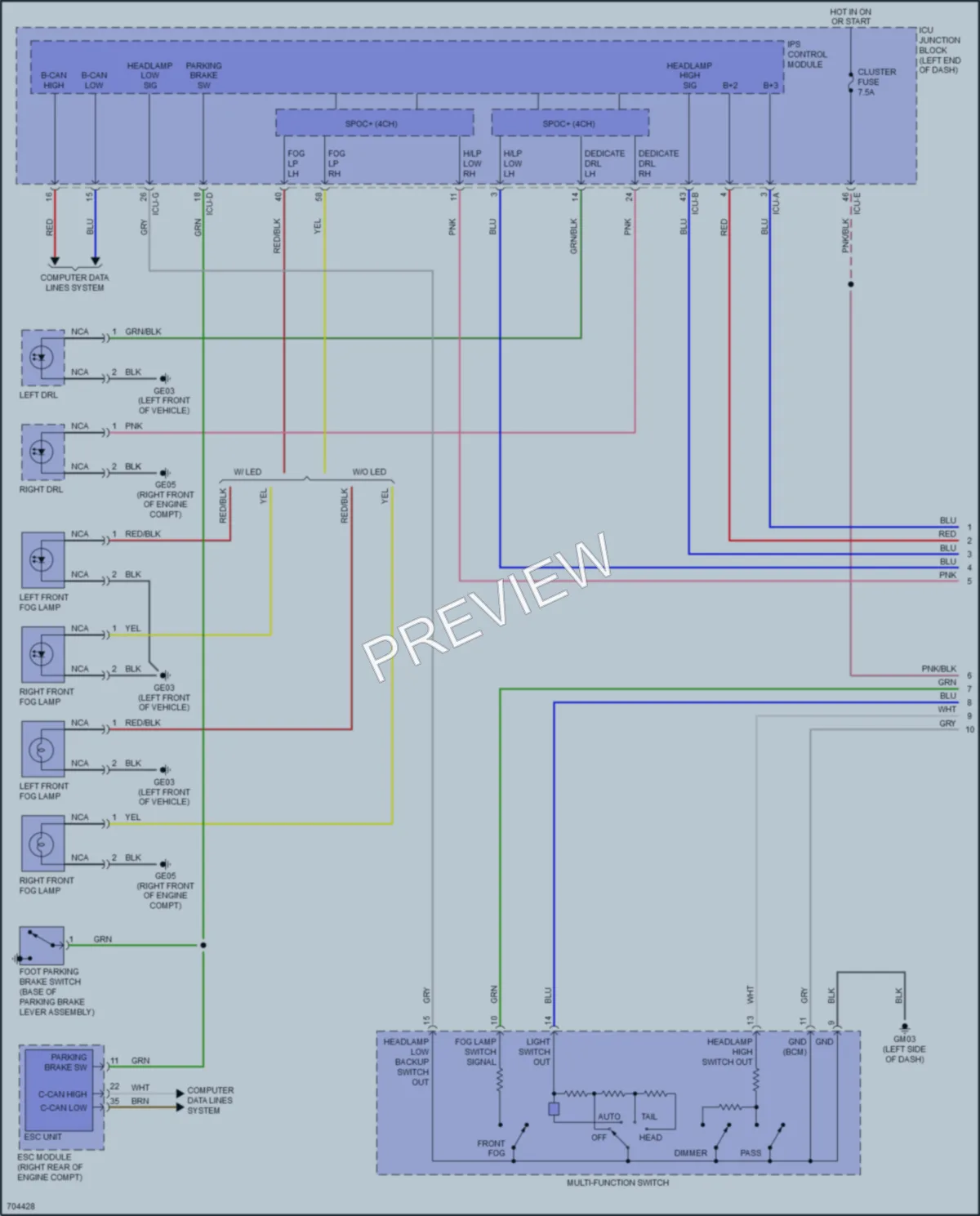 2021 Kia Soul Headlights wiring diagram preview