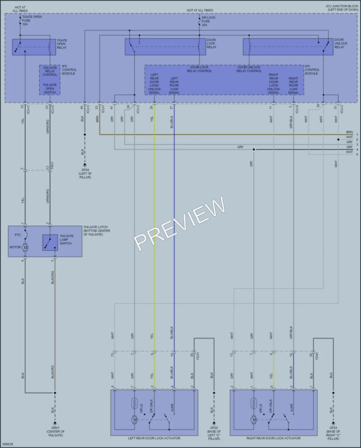 2021 Kia Soul Power Door Locks wiring diagram preview
