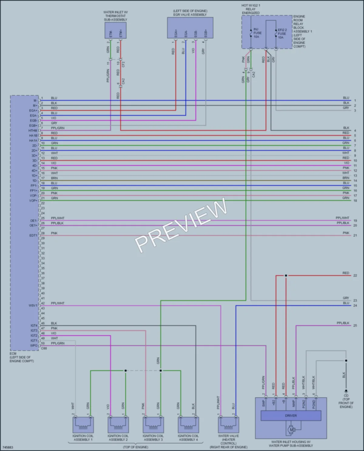 2021 Lexus ES300h Engine Performance wiring diagram preview