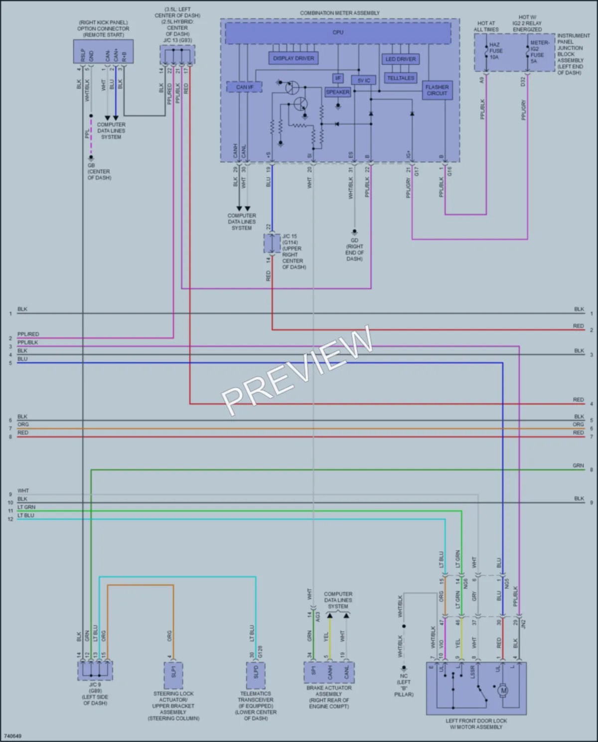 2021 Lexus ES350 Anti Theft wiring diagram preview