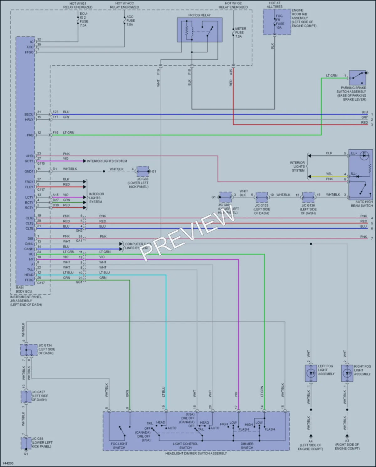 2021 Lexus GX460 Headlights wiring diagram preview
