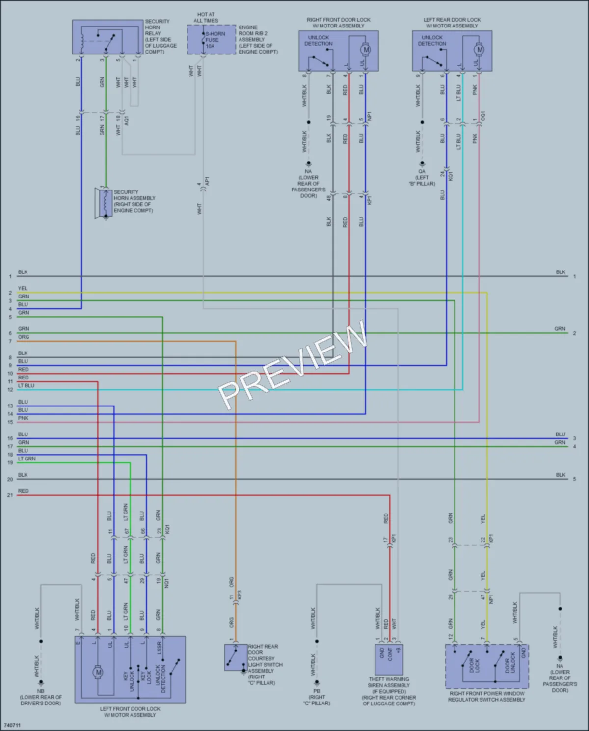 2021 Lexus IS300 Anti Theft wiring diagram preview