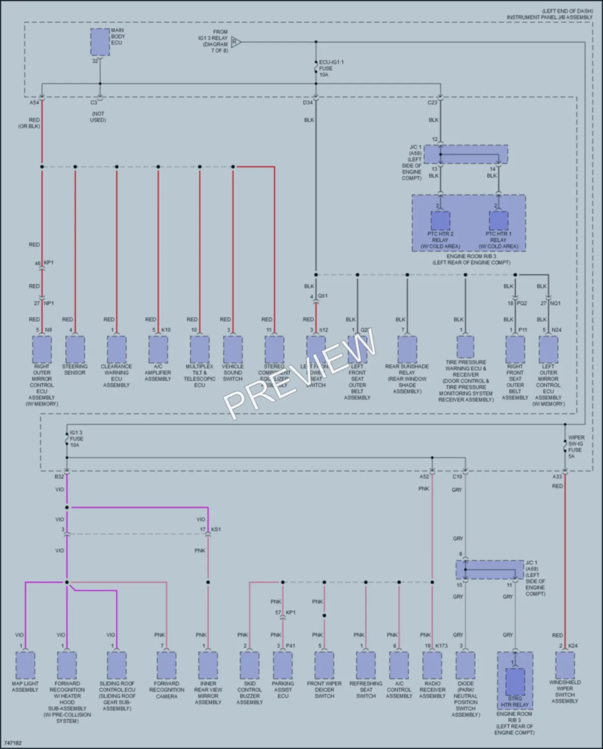 2021 Lexus IS300 Power Distribution wiring diagram preview
